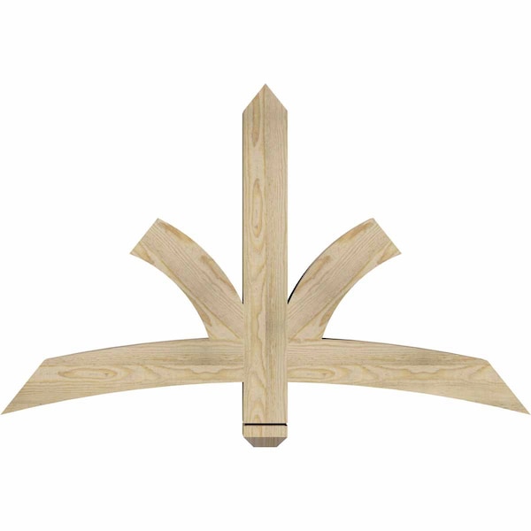 Ekena Millwork Davenport Rough Sawn Timber Gable Bracket, Douglas Fir, 48"W x 30"H x 4"D x 4"F, 15/12 Pitch GBW048X30X0404DAV00RDF - main